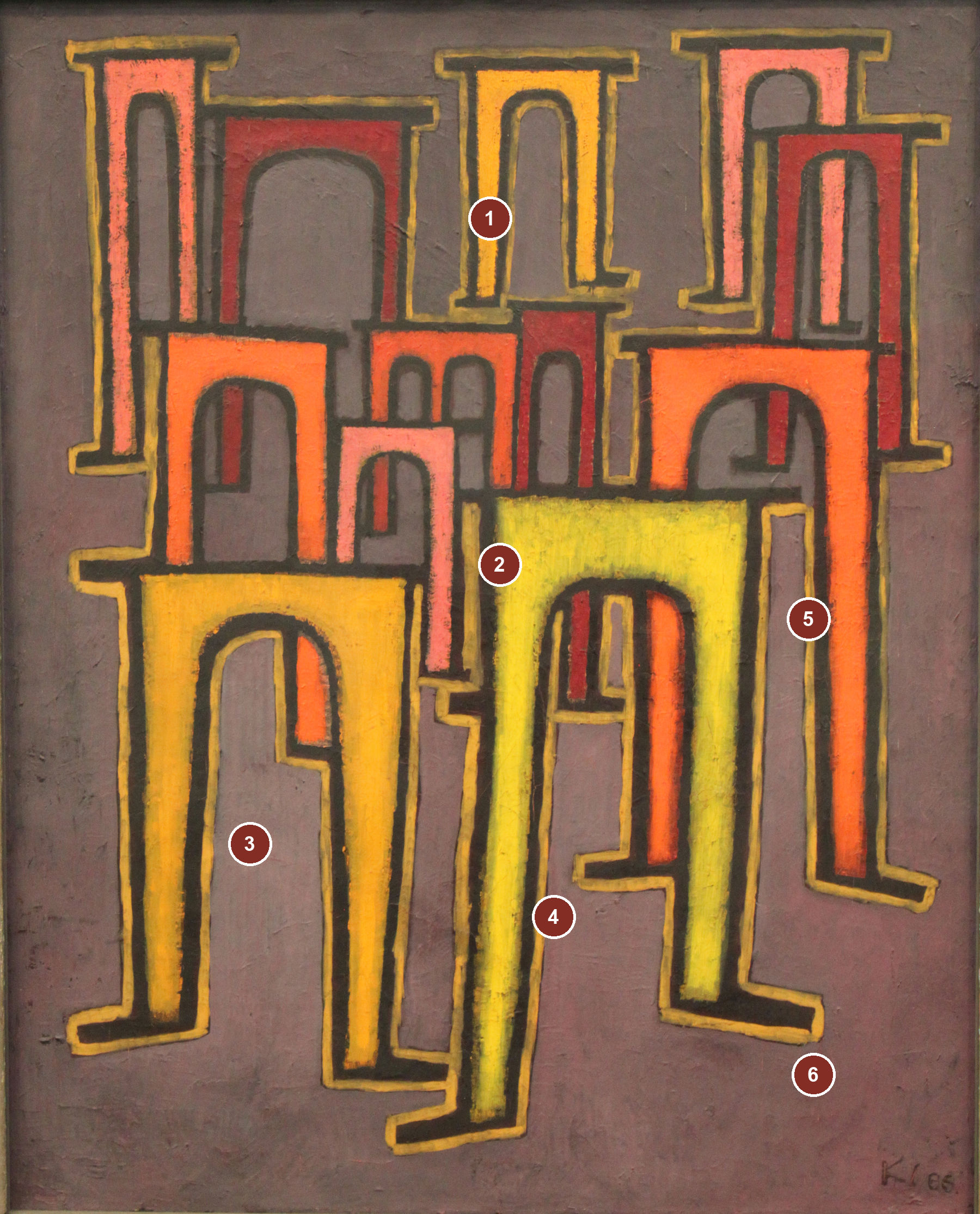 Numbered guide to 6 visual details in Viaducts Break Ranks